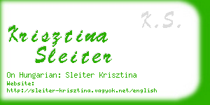 krisztina sleiter business card